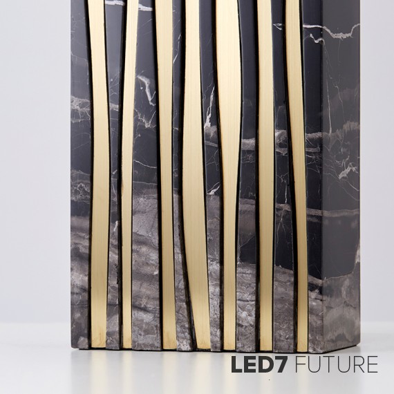 Loft Industry Modern - Gold Zebra Table